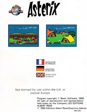 Asterix And The Magic Cauldron (UK) (1987) (Trainer) box cover back